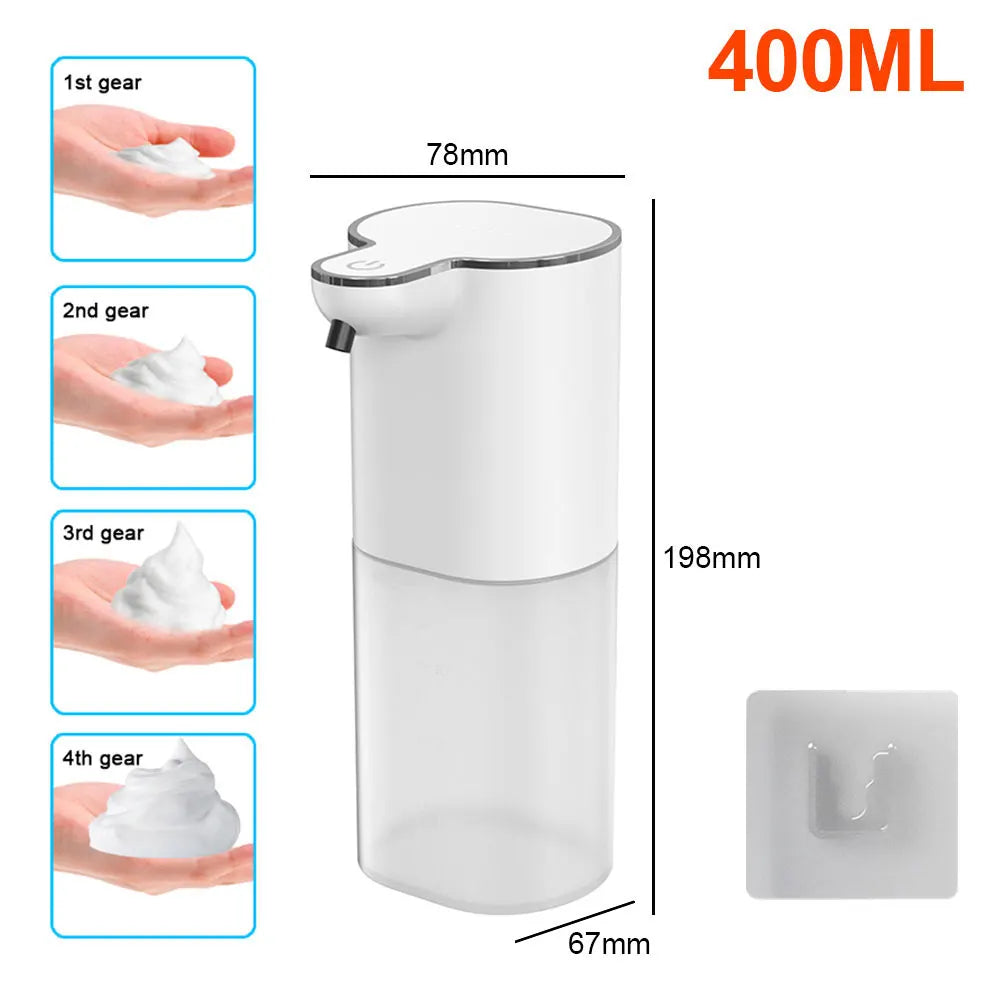 Automatic Soap Dispensate Touchless Sensor Foam Type-C Charging High Capacity Smart Liquid Soap Dispensate With Adjustable Switch