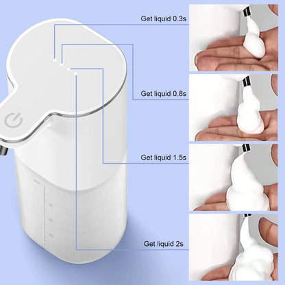 Automatic Soap Dispensate Touchless Sensor Foam Type-C Charging High Capacity Smart Liquid Soap Dispensate With Adjustable Switch