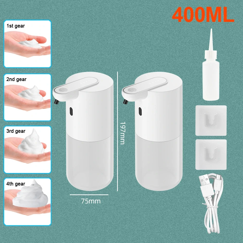 Automatic Soap Dispensate Touchless Sensor Foam Type-C Charging High Capacity Smart Liquid Soap Dispensate With Adjustable Switch